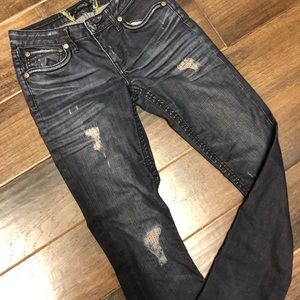 Stitch’s Seminole Distressed Straight Leg Denim